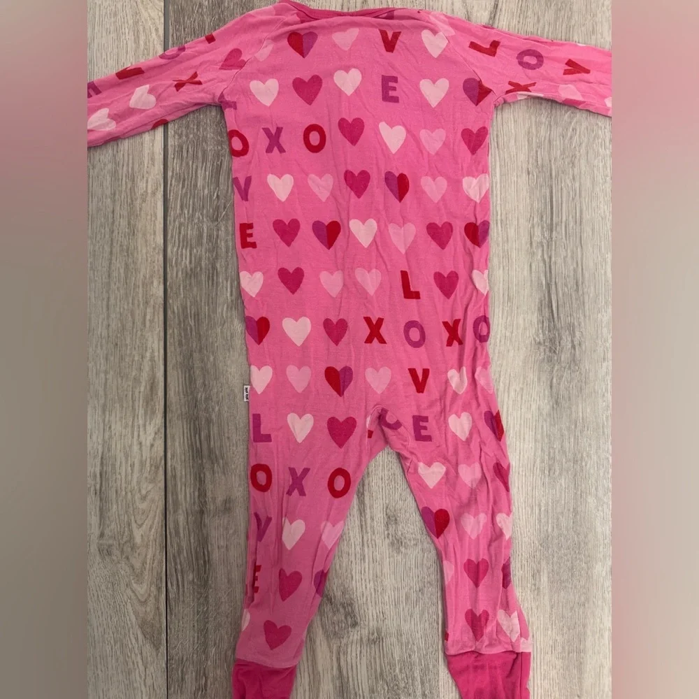 Little Sleepies Pink Heart Footies Pajamas